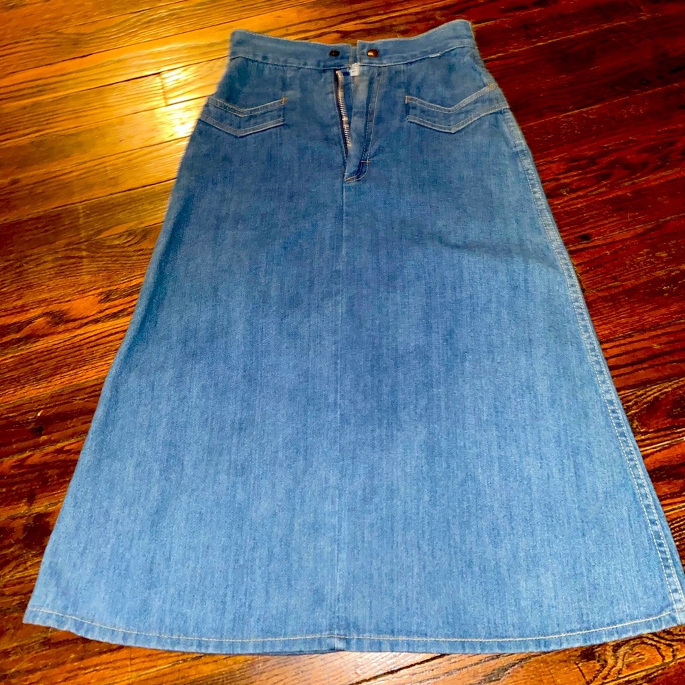 A line Denim Skirt